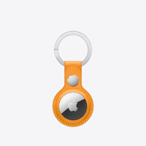 Apple AirTag Leather Key Ring California Poppy (Seasonal Summer 2021)