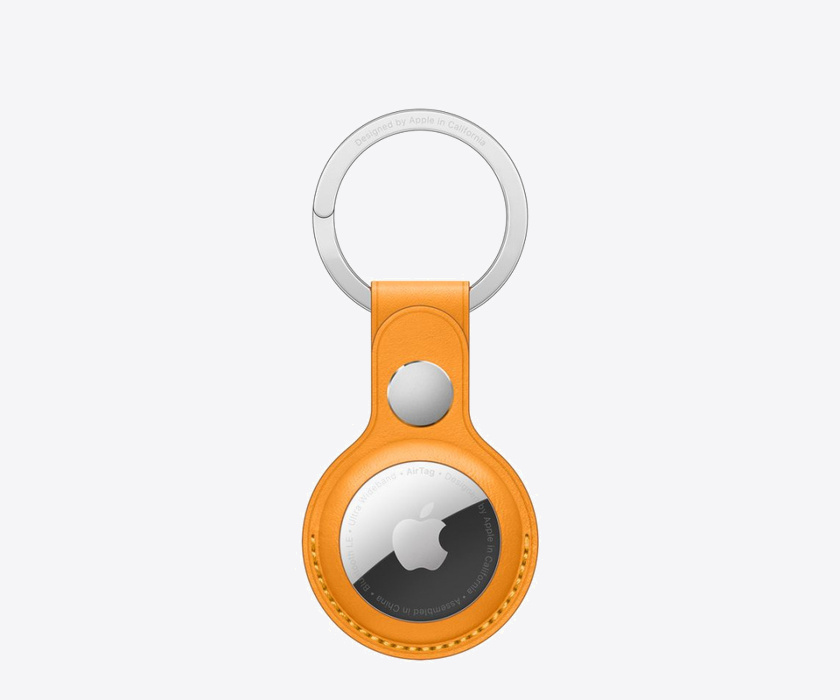 Apple AirTag Leather Key Ring California Poppy (Seasonal Summer 2021)