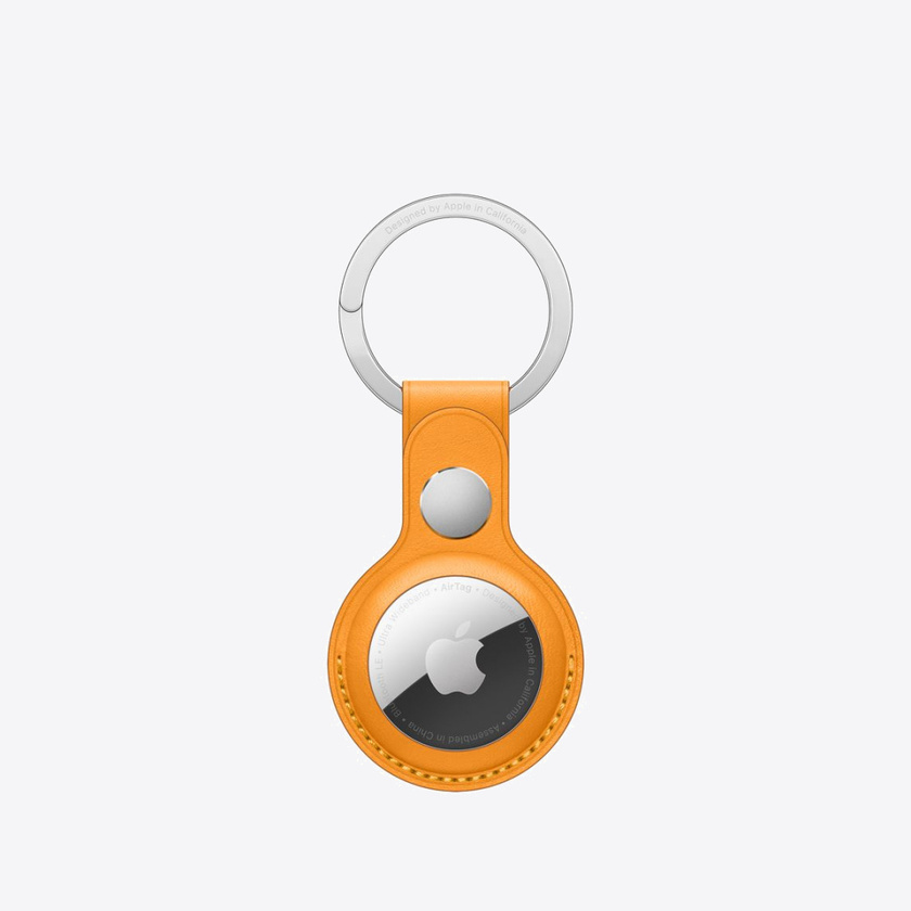 Apple AirTag Leather Key Ring California Poppy (Seasonal Summer 2021)