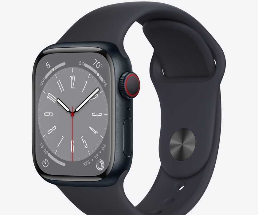 Apple Watch Series 8 GPS + Cellular 41mm Midnight Aluminium Case with Midnight Sport Band - Regular