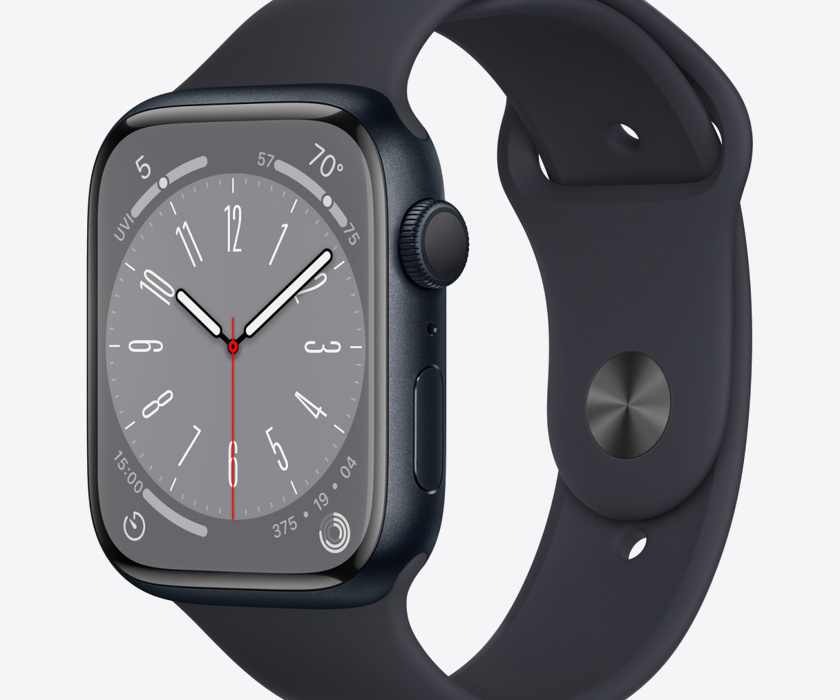 Apple Watch Series 8 GPS 45mm Midnight Aluminium Case with Midnight Sport Band - Regular