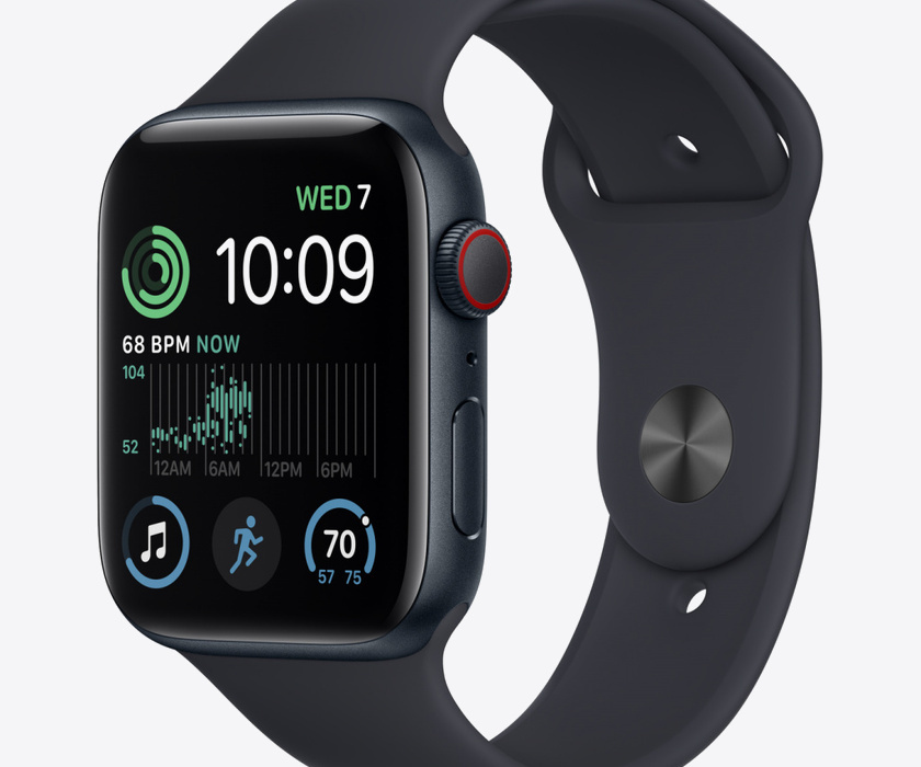 Apple Watch SE GPS + Cellular 44mm Midnight Aluminium Case with Midnight Sport Band - Regular