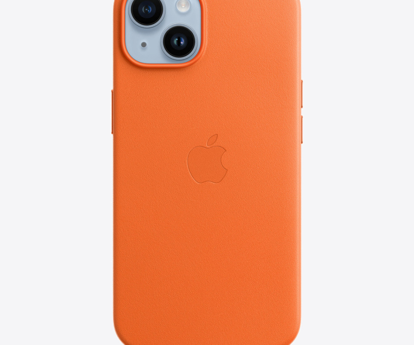 Apple iPhone 14 Leather Case with MagSafe - Orange