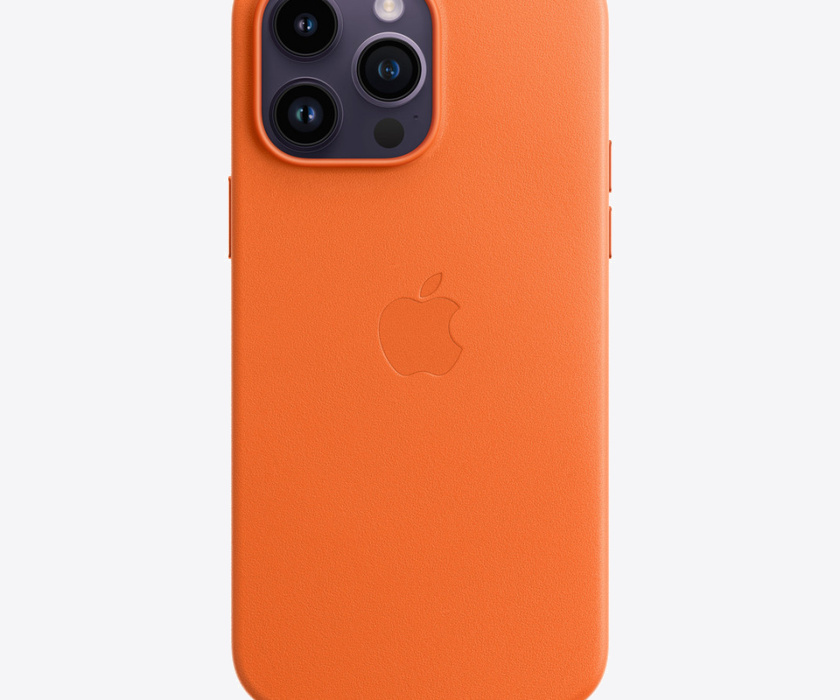 Apple iPhone 14 Pro Max Leather Case with MagSafe - Orange