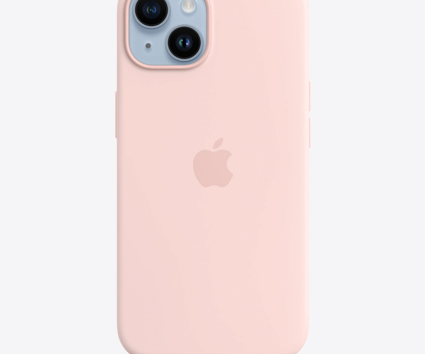 Apple iPhone 14 Silicone Case with MagSafe - Chalk Pink
