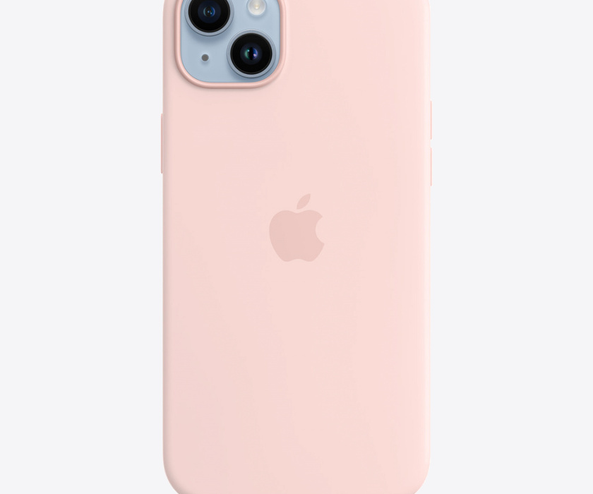 Apple iPhone 14 Plus Silicone Case with MagSafe - Chalk Pink