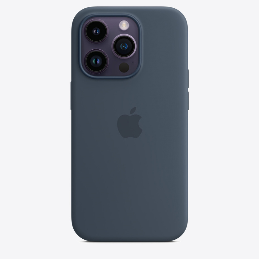 Apple iPhone 14 Pro Silicone Case with MagSafe - Storm Blue