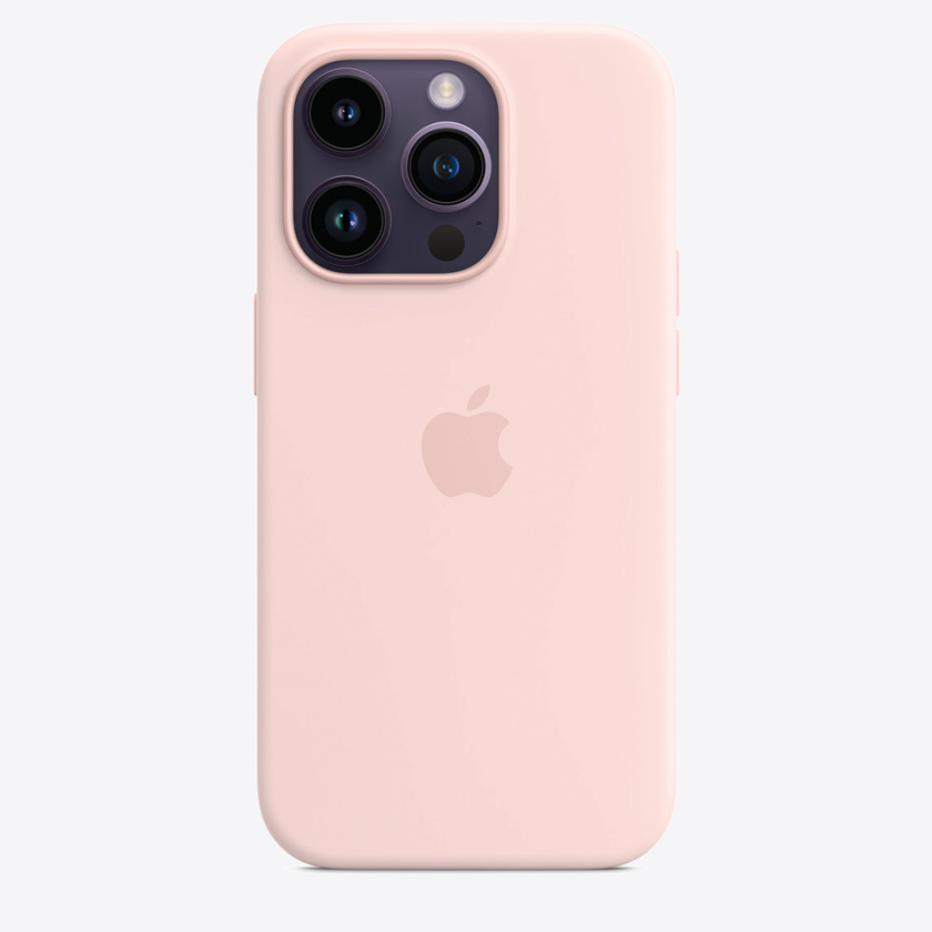 Apple iPhone 14 Pro Silicone Case with MagSafe - Chalk Pink