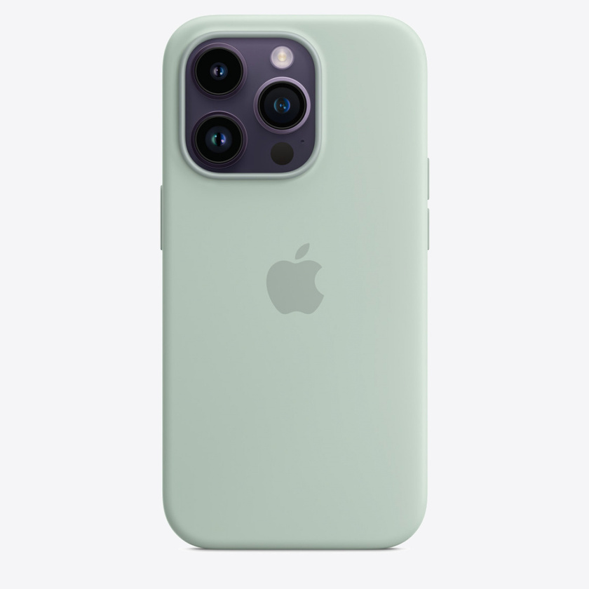 Apple iPhone 14 Pro Silicone Case with MagSafe - Succulent (SEASONAL 2022 Fall)
