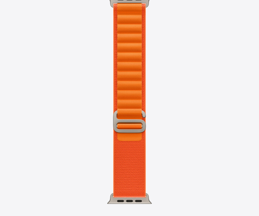 Apple Watch 49mm Band: Orange Alpine Loop - Small