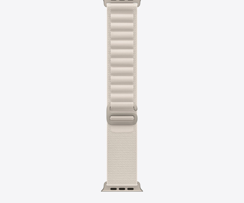 Apple Watch 49mm Band: Starlight Alpine Loop - Medium