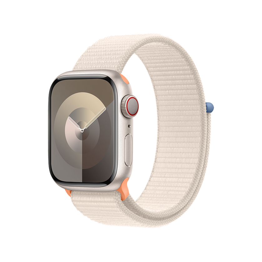 Apple Watch Series 9 Cellular 41mm Starlight Alu Case w Starlight Sport Loop