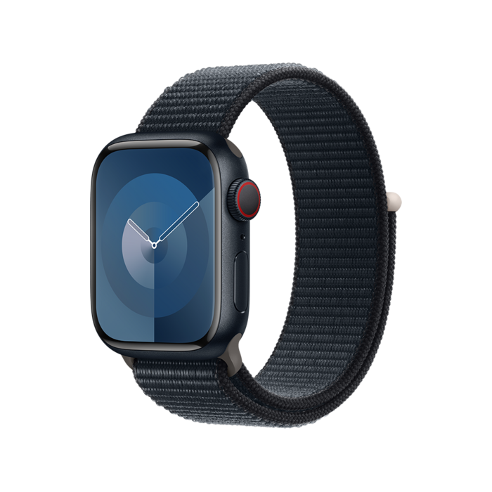 Apple Watch Series 9 Cellular 41mm Midnight Alu Case w Midnight Sport Loop