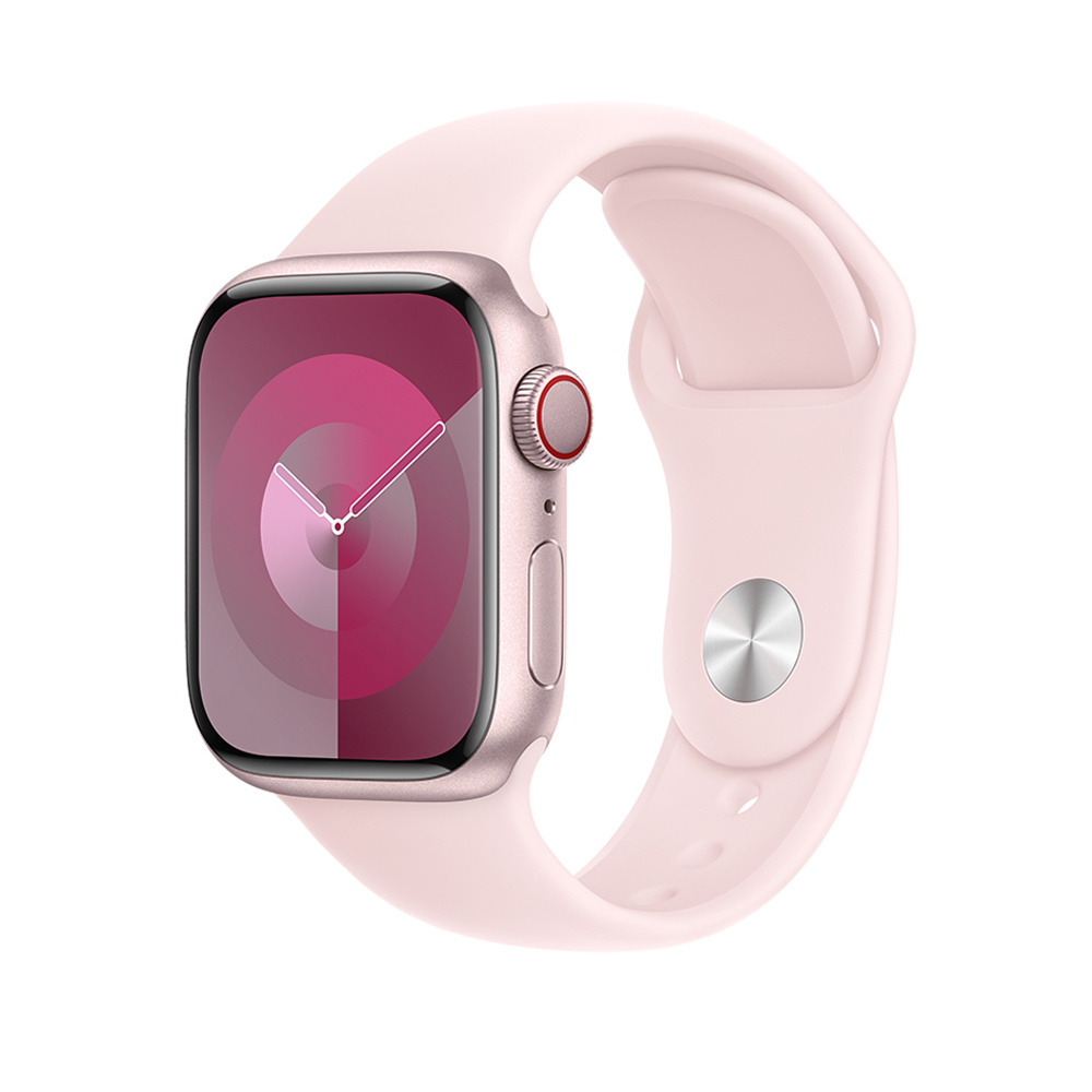 Apple Watch Series 9 Cellular 45mm Pink Alu Case w Light Pink Sport Band - M/L