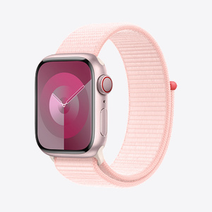 Apple Watch Series 9 Cellular 45mm Pink Alu Case w Light Pink Sport Loop