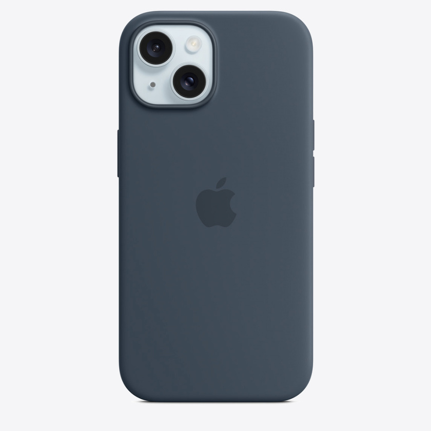 Apple iPhone 15 Silicone Case w MagSafe - Storm Blue