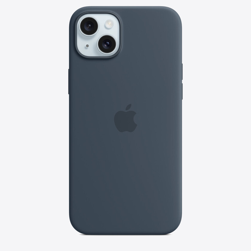 Apple iPhone 15 Plus Silicone Case w MagSafe - Storm Blue