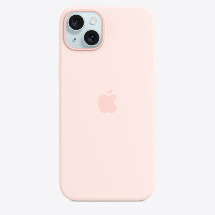 Apple iPhone 15 Plus Silicone Case w MagSafe - Light Pink