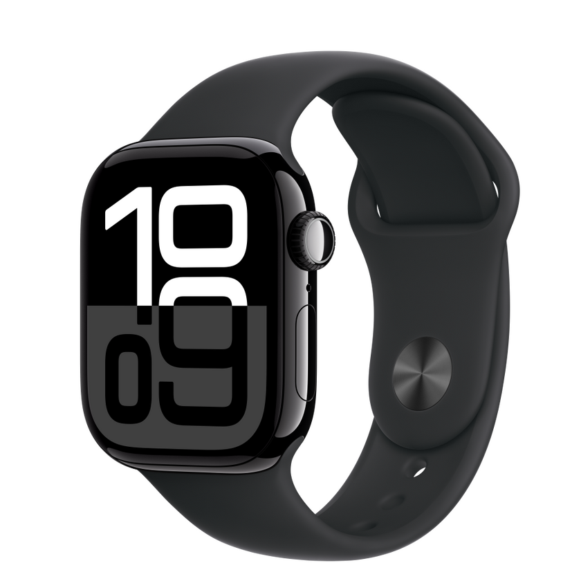 Apple Watch Series 10 Cellular 42mm Jet Black Alu Case with Ink Sport Loop