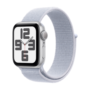 Apple Watch SE2 v3 GPS 40mm Silver Alu Case with Blue Cloud Sport Loop