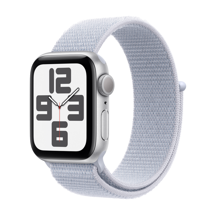 Apple Watch SE2 v3 GPS 40mm Silver Alu Case with Blue Cloud Sport Loop
