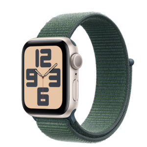 Apple Watch SE2 v3 GPS 40mm Starlight Alu Case with Lake Green Sport Loop