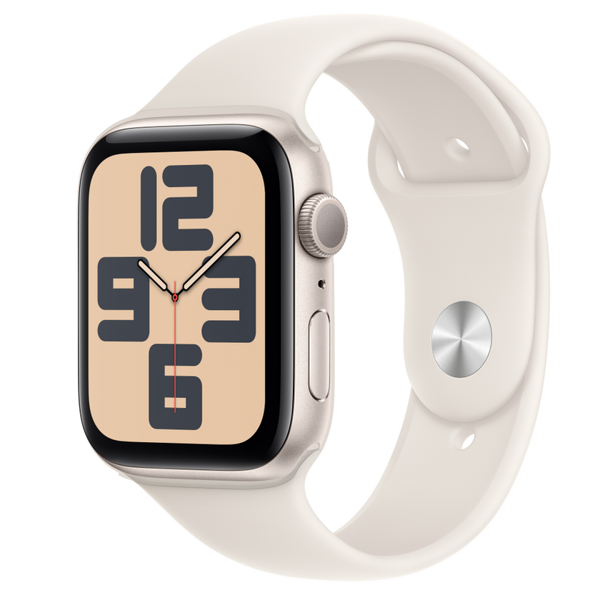 Apple Watch SE2 v3 GPS 44mm Starlight Alu Case with Starlight Sport Band - S/M