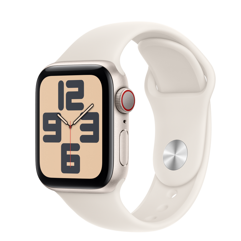 Apple Watch SE2 v3 Cellular 40mm Starlight Alu Case with Starlight Sport Band - M/L