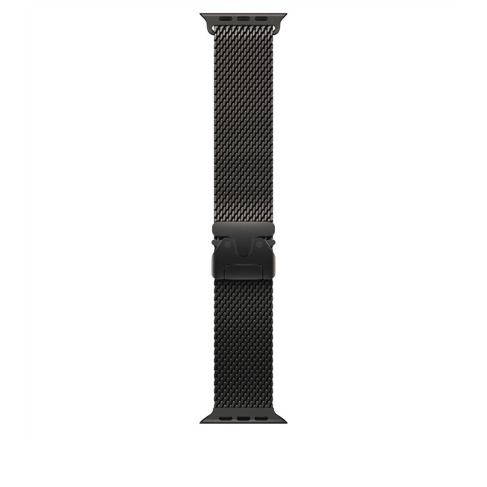 Apple Watch 49mm Milanese Loop: Black Titanium Milanese Loop - Large
