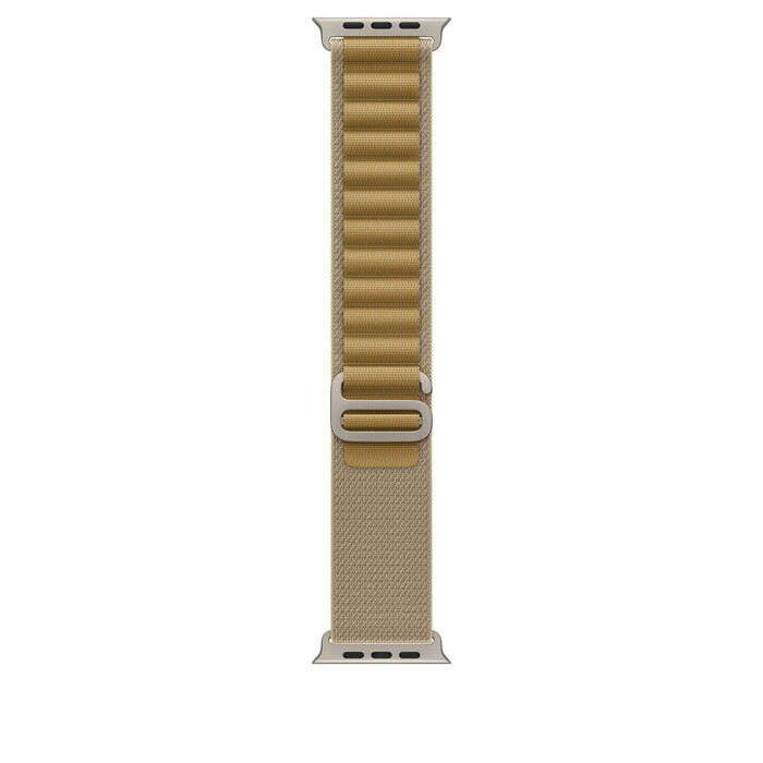 Apple Watch 49mm Loop: Tan Alpine Loop - Small - Natural Titanium Finish