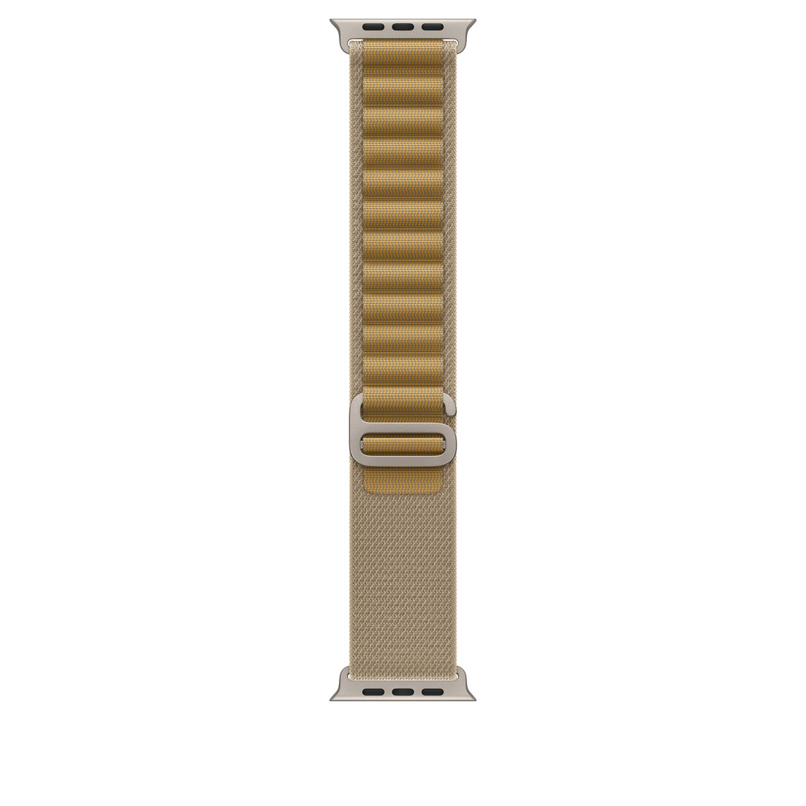 Apple Watch 49mm Loop: Tan Alpine Loop - Medium - Natural Titanium Finish