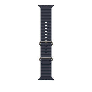 Apple Watch 49mm Band: Navy Ocean Band - Natural Titanium Finish