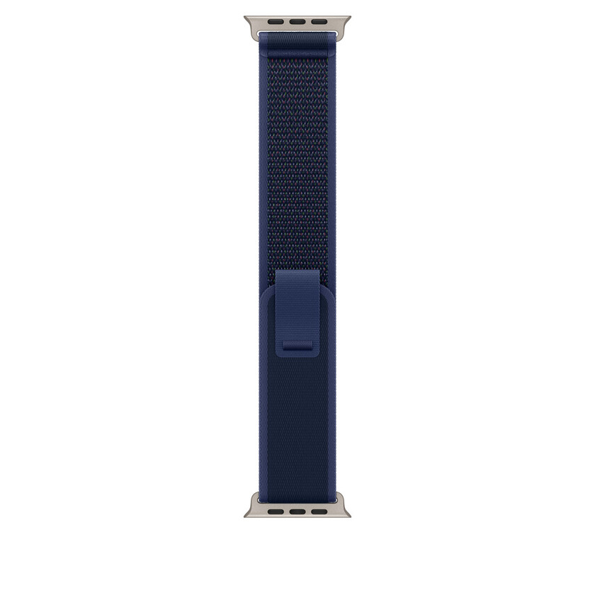 Apple Watch 49mm Loop: Blue Trail Loop - S/M - Natural Titanium Finish