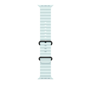 Apple Watch 49mm Band: Ice Blue Ocean Band - Black Titanium Finish