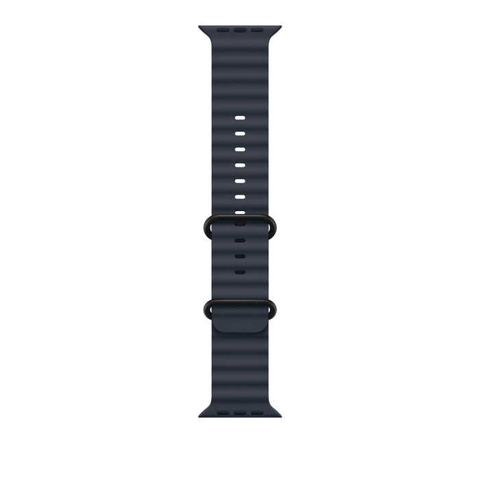 Apple Watch 49mm Band: Navy Ocean Band - Black Titanium Finish