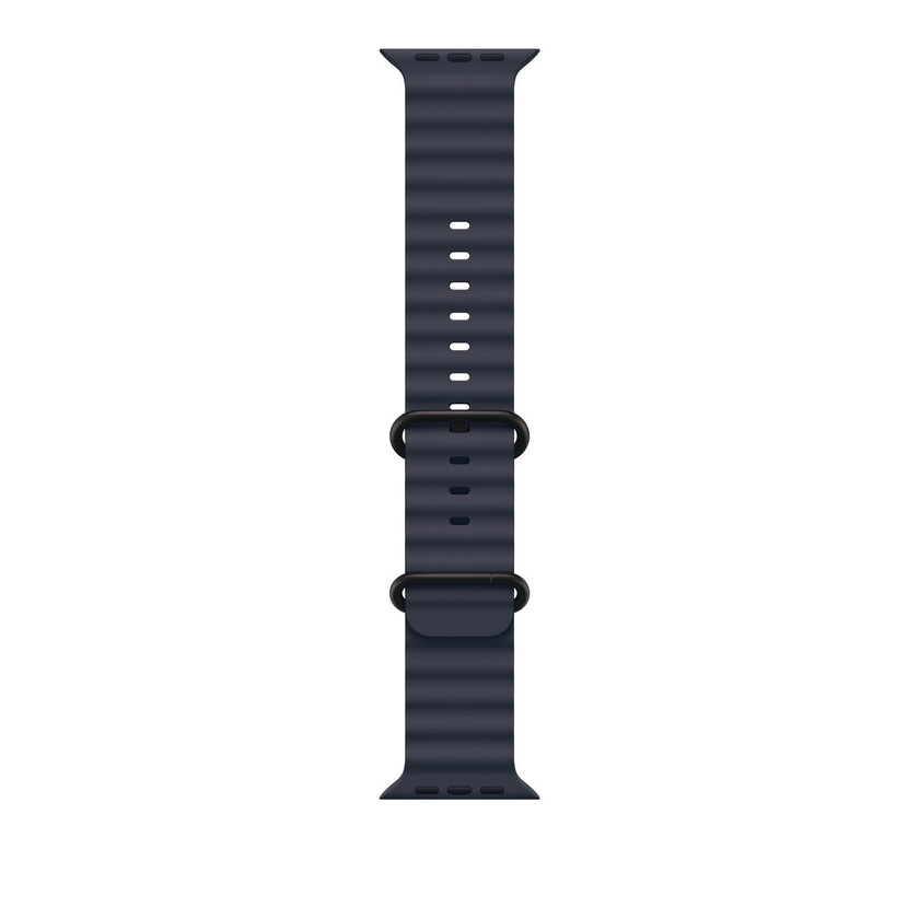 Apple Watch 49mm Band: Navy Ocean Band - Black Titanium Finish