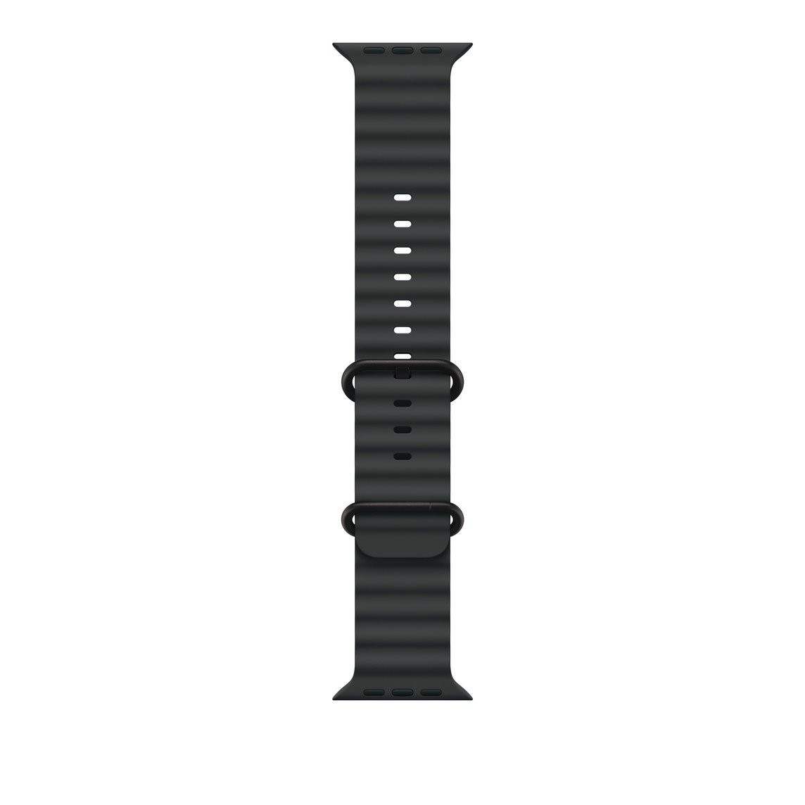 Apple Watch 49mm Band: Black Ocean Band - Black Titanium Finish