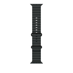 Apple Watch 49mm Band: Black Ocean Band - Black Titanium Finish