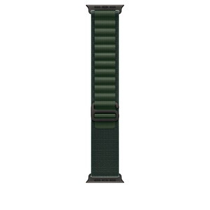 Apple Watch 49mm Loop: Dark Green Alpine Loop - Small - Black Titanium Finish