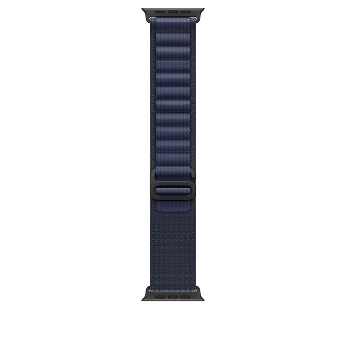 Apple Watch 49mm Loop: Navy Alpine Loop - Small - Black Titanium Finish