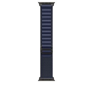 Apple Watch 49mm Loop: Navy Alpine Loop - Large - Black Titanium Finish