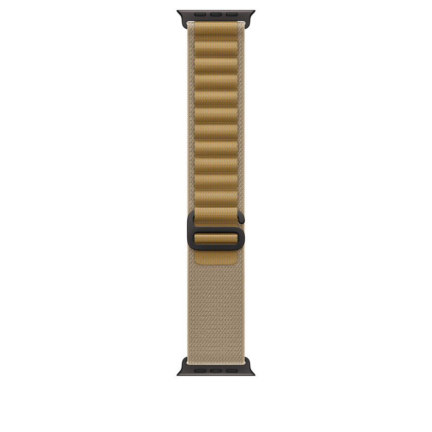 Apple Watch 49mm Loop: Tan Alpine Loop - Small - Black Titanium Finish