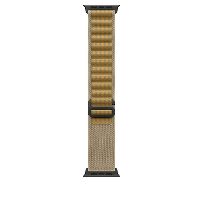 Apple Watch 49mm Loop: Tan Alpine Loop - Medium - Black Titanium Finish