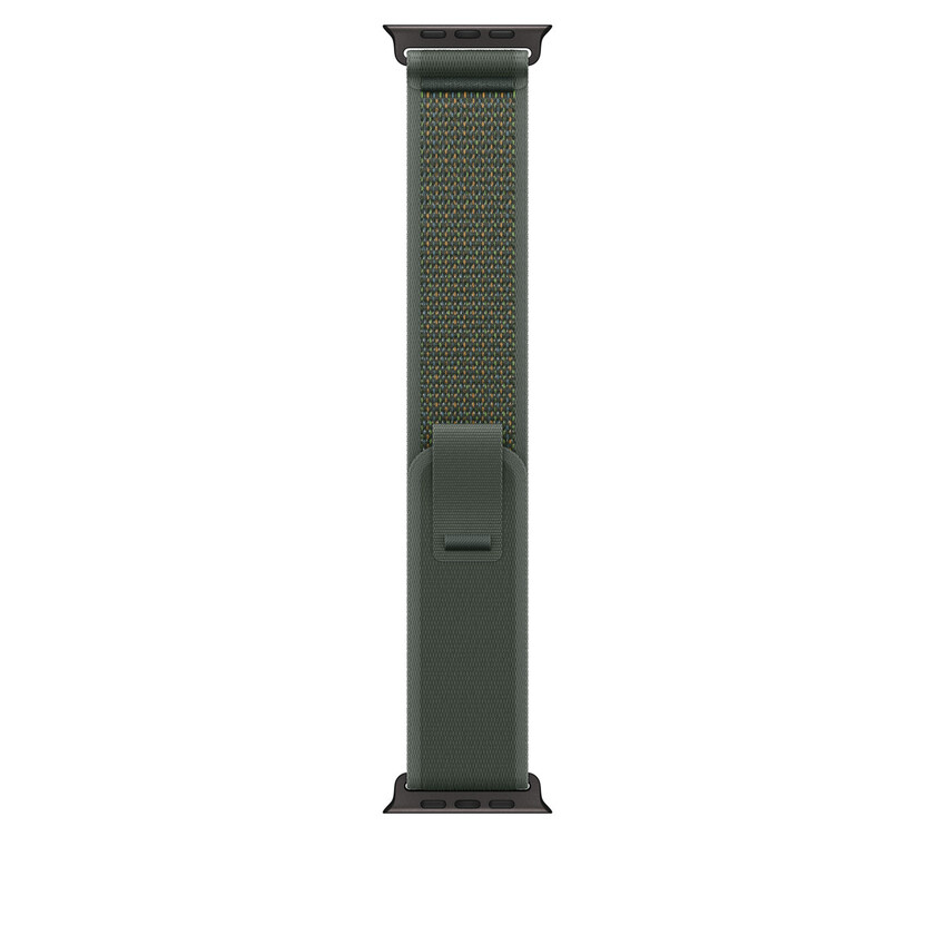 Apple Watch 49mm Loop: Green Trail Loop - S/M - Black Titanium Finish