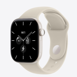 Apple Watch S12 Cellular 42mm Pearl White Ceramic Case with Sand Sport Band - M/L