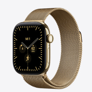 Apple Watch S12 Cellular 42mm Radiant Gold Titanium Case with Radiant Gold Milanese Loop