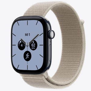 Apple Watch S12 Cellular 46mm Night Blue Ceramic Case with Limestone Sport Loop