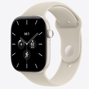 Apple Watch S12 Cellular 46mm Pearl White Ceramic Case with Sand Sport Band - M/L