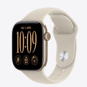 Apple Watch S12 GPS 42mm Light Gold Aluminium Case with Sand Sport Band - S/M