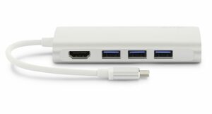 LMP USB-C Video Hub 5 Port: HDMI, 3x USB 3.0, USB-C port Silver